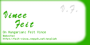 vince feit business card